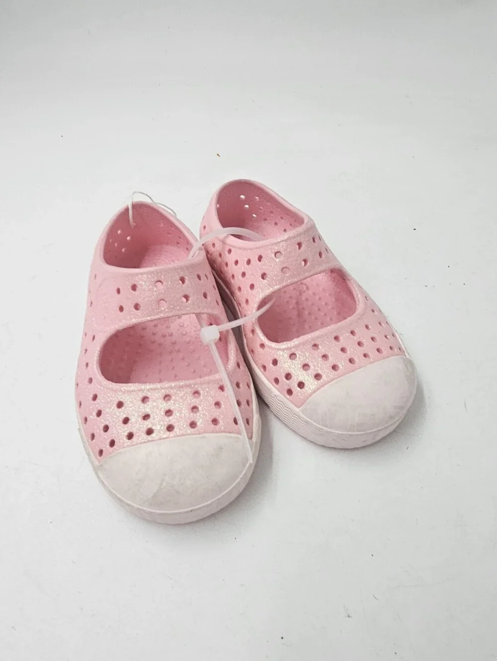 Native Shoes Kids Juniper Bling Mary Jane Pink Glitter Water Shoes Size C5 NWOT!